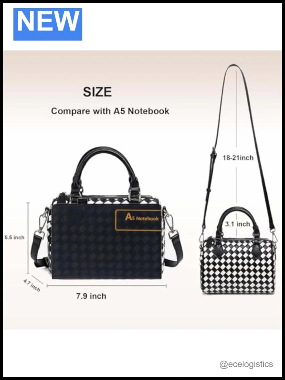Women's Woven Leather Satchel Handbag with Top Handle & Crossbody Strap